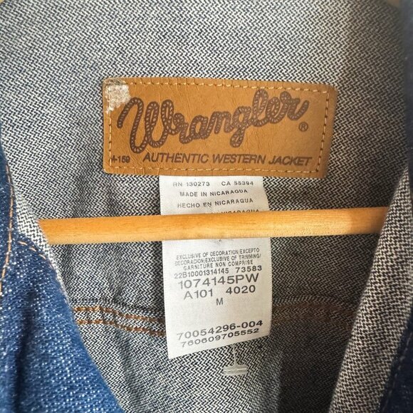 Wrangler Vintage True Blue Western Denim Jacket Men's M - Picture 3 of 5
